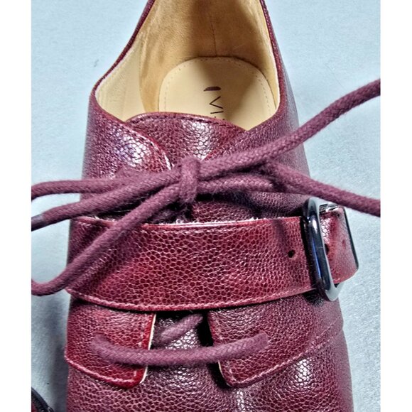VTG Via Spiga Ladonna Bordeaux Stud Loafers 5M - Picture 13 of 16